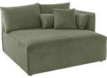 Ottomane OTTO HOME "Nöre", grün (dunkelgrün), B:138cm H:86cm T:128cm, 100% Polyester, Sofas, Ottomane, kurzes Lounge-Modul - zum Zusammenstellen, Breite 138 cm, Tiefe 128 cm