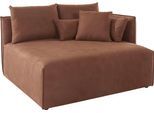 Ottomane OTTO HOME "Nöre", braun (cognac), B:138cm H:86cm T:128cm, 100% Polyester, Sofas, Ottomane, kurzes Lounge-Modul - zum Zusammenstellen, Breite 138 cm, Tiefe 128 cm