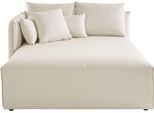 Ottomane OTTO HOME "Nöre", beige (natur), B:138cm H:86cm T:168cm, 60% Baumwolle/40% Leinen, Sofas, Ottomane, Lounge-Modul - zum eigenen Zusammenstellen, Breite 138cm, Tiefe 168cm