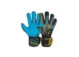 Torwarthandschuhe REUSCH "Attrakt Aqua Finger Support", Damen, Gr. 8, gold (schwarz, goldfarben), 55% Elastodien, 15% Polyester, 15% Polypropylen, 15% Polyamid, mehrfarbig, Handschuhe, mit Evolution Negative Cut