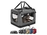 Lionto Hundetransportbox - faltbar - grau L