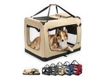 Lionto Hundetransportbox - faltbar - beige XXL