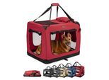 Lionto Hundetransportbox - faltbar - rot XL
