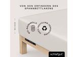 Spannbettlaken SCHLAFGUT "Soft Contact", beige (sand light), L:200cm, Feinbiber, Obermaterial: 100% Baumwolle, Bettlaken, Spannbettlaken, 100% Bio Baumwolle
