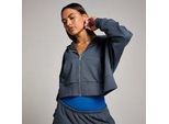 MP Damen Tempo Crop-Kapuzenpulli mit Durchgehendem Reißverschluss – Mitternacht - S