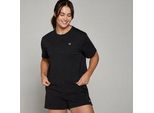 MP Damen Basics Locker sitzendes Kurzarm-Crop-T-Shirt – Schwarz - XXL