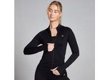 MP Damen Shape Nahtlose Jacke mit durchgehendem Reißverschluss – Schwarz - M