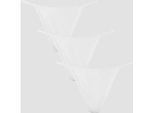 MP Damen G-String mit mittelhohem Bund (3er-Packung) – Weiß - XL