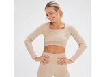 MP x Tatiana Nahtloses Croptop mit langen Ärmeln – Creme - XS