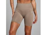 MP Damen Shape Nahtlose Radlerhose – Helles Graubraun - L