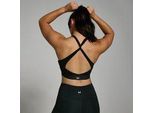 MP Damen Power Sport-BH mit gekreuztem Rücken – Schwarz - M