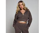 MP Damen Soft Touch Kapuzenpulli mit durchgehendem Reißverschluss – Schokoladenbraun - M