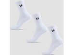 MP Unisex Crew Socks (3 Pack) - White - UK 9-11
