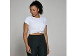 MP Damen Power Kurzarm-Crop-Top — Weiß - L