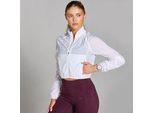 MP Damen Velocity Slim Fit Crop-Windbreaker für Damen – Weiß - XS