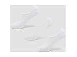 MP Unisex Invisible Socks (3 Pack) - White - UK 6-8