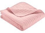 Tagesdecke IBENA "Sonio", rosa, B:220cm L:250cm, Kunstfaser, Tagesdecken, Tagesdecke mit Steppung in diversen Designs, als Überwurf geeignet