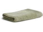 Badetuch MÖVE "Loft", grün (moos), B:80cm L:150cm, Walkfrottier, Baumwolle, Handtücher, Badetuch, mit breiter Bordüre