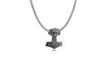 Kette mit Anhänger KUZZOI "Herren Thor´s Hammer Keltischer Knoten 925 Silber" Gr. 50, silber, Halsketten, Herren, 50, ohne Stein, Silber 925 (Sterlingsilber), L: 50