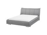 Beliani Polsterbett 140/200cm Hellgrau Nantes , Textil , 140x200 cm , Schlafzimmer, Betten, Polsterbetten