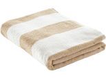 Strandtuch "Lija, Strandhandtuch 100x180cm", beige, B:100cm L:180cm, Walkfrottee, Baumwolle, LEGER HOME BY LENA GERCKE, Handtücher, Handtuch mit modernen Streifen aus 100% Baumwolle