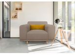 Loveseat OTTO HOME "Maroon Sessel", beige, B:125cm H:82cm T:96cm, Struktur grob ( 100% POLYPROPYLEN;Struktur fein ( 100% Polyester);Struktur (100% Polyester), Sessel, in skandinavischem Design, mit losem Kissen