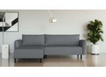 Ecksofa HOME AFFAIRE "Glandine", grau (anthrazit), B:233cm H:82cm T:177cm, 100% Polyester, Sofas, Ecksofa, L-Form