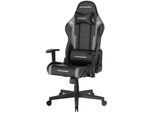 Gaming-Stuhl MCA FURNITURE "DX Racer Prince Gamingchair", schwarz, B:67cm H:126cm T:67cm, Kunstleder, Nylon, Polyurethan, Stühle, Gaming-Stuhl, Gaming,Racing,Design,Lordose,Kissen,Armlehne,drehbar,verstellbar