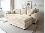 Home affaire Ecksofa "Cara Mia L-Form, B: 325 cm" mit 4 Zierkissen, optional Bettfunktion & Bettkasten