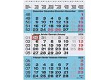 Succes 3-Monatskalender 2026, Spiralbindung, B 310 x L 400 mm, FSC-zertifiziert, mehrsprachig, Datumsschieber, Blau/Weiss