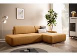 Ecksofa HOME AFFAIRE "TORGE, Schlafsofa Cord, Samtvelours u. Strukur fein, Couch in L-Form", gelb (honiggelb), B:276cm H:82cm T:164cm, 100% Polyester, Sofas, Ecksofa, Schlaffunktion und Bettkasten, Liegefläche: 210x125 cm, neues Design