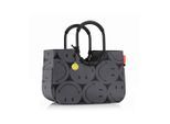 Reisenthel Einkaufstasche Loopshopper L smiley grey, Anthrazit, Textil, 46x34.5x25 cm, großes Hauptfach, Freizeit, Koffer & Taschen, Einkaufstaschen
