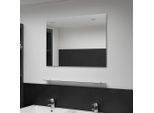 vidaXL Wandspiegel mit Regal 80×60 cm Hartglas