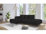 Ecksofa HOME AFFAIRE "Svennis L-Form", grau (anthrazit), B:254cm H:83cm T:165cm, Struktur (100% Polyester);Filzoptik (100% Polyester), Sofas, Ecksofa, incl. Zierkissen, in 2 Bezugsvarianten