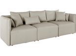 3-Sitzer OTTO HOME "Nöre", beige, B:262cm H:86cm T:90cm, Samtoptik (100% Polyester);Struktur (100% Polypropylene);Webstoff (100% Polyester;Struktur fein (100% Polyester));Luxus-Microfaser Lederoptik (100% Polyester);Baumwoll-/Leinenmix (60% Baumwolle, 40% Leinen), Sofas, 3 Teile, in vielen Bezugsqualitäten und Farben s. auch "Nöre"