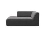 Ottomane OTTO HOME "Merid Chaiselongue, Maße B/T/H: 100/162/70 cm", grau (anthrazit), B:100cm H:70cm T:162cm, Struktur fein (100% Polyester);Samtoptik (100% Polyester);Samtcord (92% Polyester, 8% Polyamid), Sofas, Ottomane, als Modul oder separat verwendbar, für individuelle Zusammenstellung