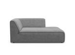 Ottomane OTTO HOME "Merid Chaiselongue, Maße B/T/H: 100/162/70 cm", grau (hellgrau), B:100cm H:70cm T:162cm, Struktur fein (100% Polyester);Samtoptik (100% Polyester);Samtcord (92% Polyester, 8% Polyamid), Sofas, Ottomane, als Modul oder separat verwendbar, für individuelle Zusammenstellung