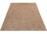 Teppich PACO HOME "Rimini 411", beige, B:120cm H:4mm L:160cm, Polypropylen (PP), Teppiche, Teppich, Flachgewebe, Uni Farben, Hoch-Tief Effekt, In- und Outdoor geeignet
