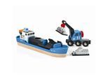 BRIO® Spielzeugeisenbahn-Erweiterung »BRIO® WORLD Containerschiff mit Kranwagen«