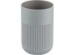 Zahnputzbecher KLEINE WOLKE "Scout", silbergrau, B:7,2cm H:10,6cm L:7,2cm Ø:7,2cm, Zahnputzbecher