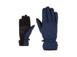 Multisporthandschuhe ZIENER "IMPORT-Z glove man", Damen, Gr. 9, schwarz navy, Obermaterial: 88% Polyester, 12% Elasthan; Innenseite: 100% Polyester; Innenseite 2: 60% Polyamid, 40% Polyurethan; Futter: 100% Polyester, Handschuhe