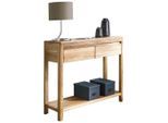 Konsolentisch, Eiche, Holz, Eiche, massiv, 2 Schublade(n) Schubladen, rechteckig, eckig, 33x78x90 cm, Wohnzimmer, Wohnzimmertische, Konsolentische