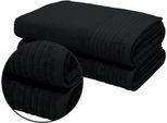 Saunatuch MY HOME "Sanremo Premium, Premium Handtücher, 600 gr/m², 80x200cm", schwarz, B:80cm L:200cm, Frottier, Baumwolle, Handtücher, Bordüre, einfarbig, flauschig, weich, dicke Qualität, 5 Jahre Garantie