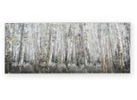 Leinwandbild ART FOR THE HOME "Birkenholz", farbe bild(er): mehrfarbig, B:100cm H:40cm T:3,5cm Ø:3,5cm, Leinwand, Bilder, Leinwandbild, Handgemalt Wandbild Gold Metallic 100x40cm