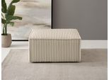Hocker OTTO HOME "FINNLEY, Polsterhocker in Bouclé, Struktur fein u. Mega Cord verfügbar", beige (creme), B:80cm H:42cm T:80cm, Bezugstoff 100% PES ;Gramatur 400g/qm +/- 5%, Hocker, Hocker, passend zum Loveseat der Serie Finnley