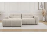 Ecksofa OTTO HOME "Tapley", sand, B:221cm H:73cm T:154cm, 100% polyester, Sofas, Ecksofa, Breite 221 cm,Boucle, Struktur fein, mit Knopfsteppung, bodentief
