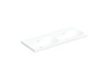 Geberit Acanto Doppelwaschtisch 500628018 120 x 48,2 cm, mit Überlauf, ohne Hahnloch, weiß KeraTect