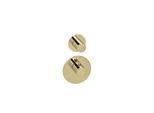 Herzbach Logic XL 1 /1+ Fertigmontageset 30.521010.1.03 Thermostat-Modul, 2 Blenden rund, Griffe rund, PVD-gold