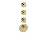 Herzbach Logic XL 3 Fertigmontageset 30.523015.1.03 Thermostat-Modul, 4 Blenden rund, Griffe rund, PVD-gold