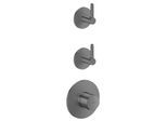 hansgrohe AXOR One Thermostatmodul 48722340 Unterputz, 2 Verbraucher, mit Hebelgriff, brushed black chrome